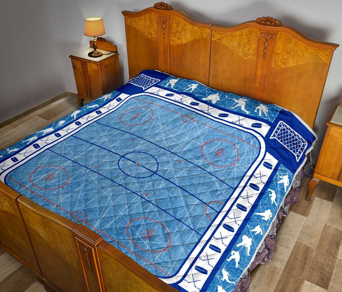 Ice Hockey Court Girl Quilt Blanket Dhc1312760Dd