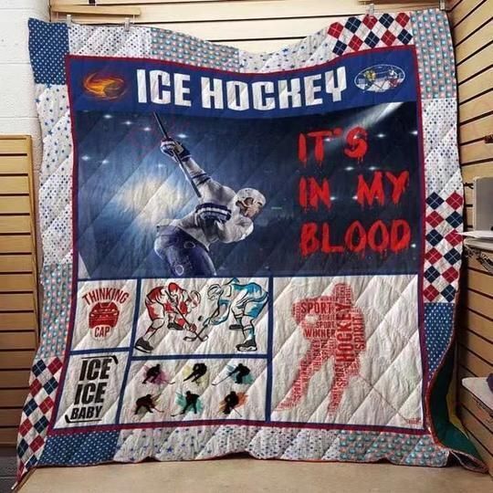 Ice Hockey DT2109347CL Quilt Blanket