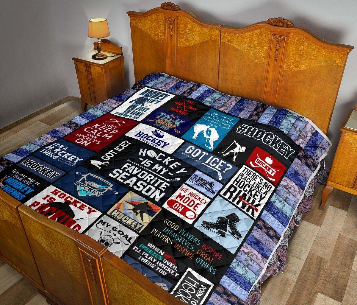 ICE HOCKEY IS MY FAVORITE SEASON QUILT DHC281111352DD