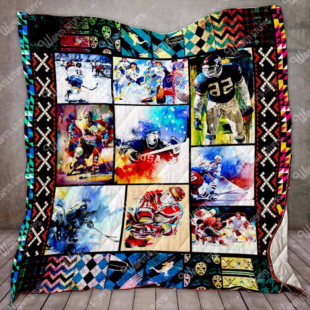 Ice Hockey Quilt Blanket Dhc1312262Dd