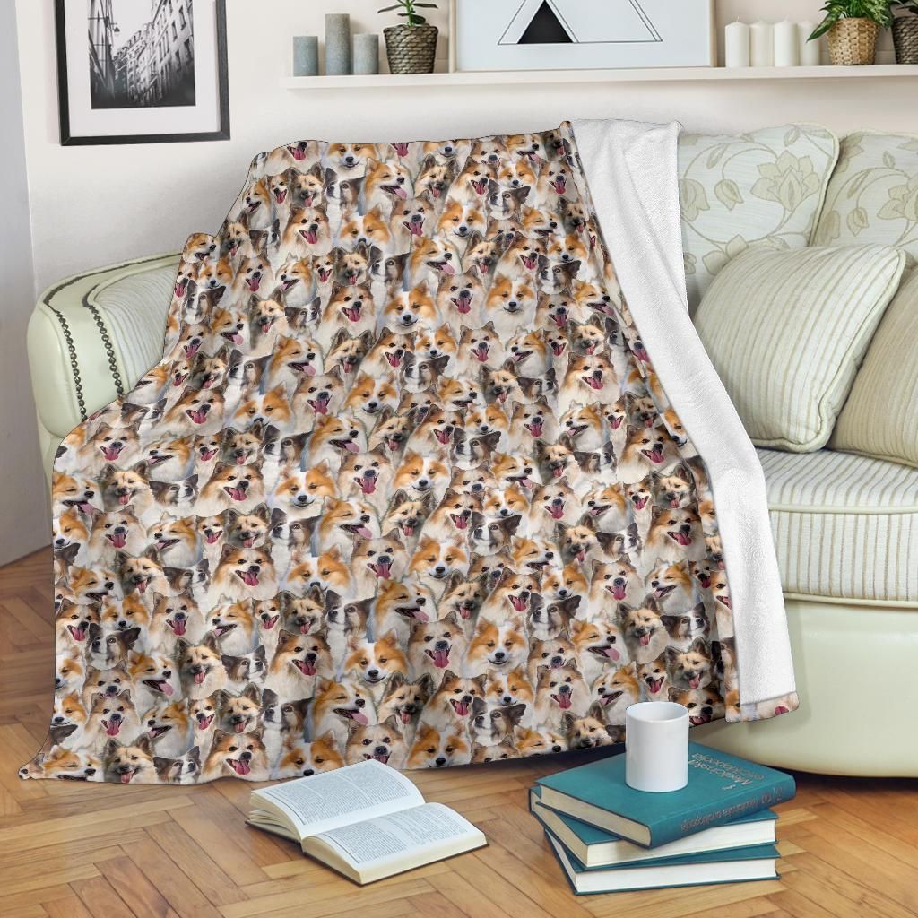 Icelandic Sheepdog Sherpa Fleece Blanket