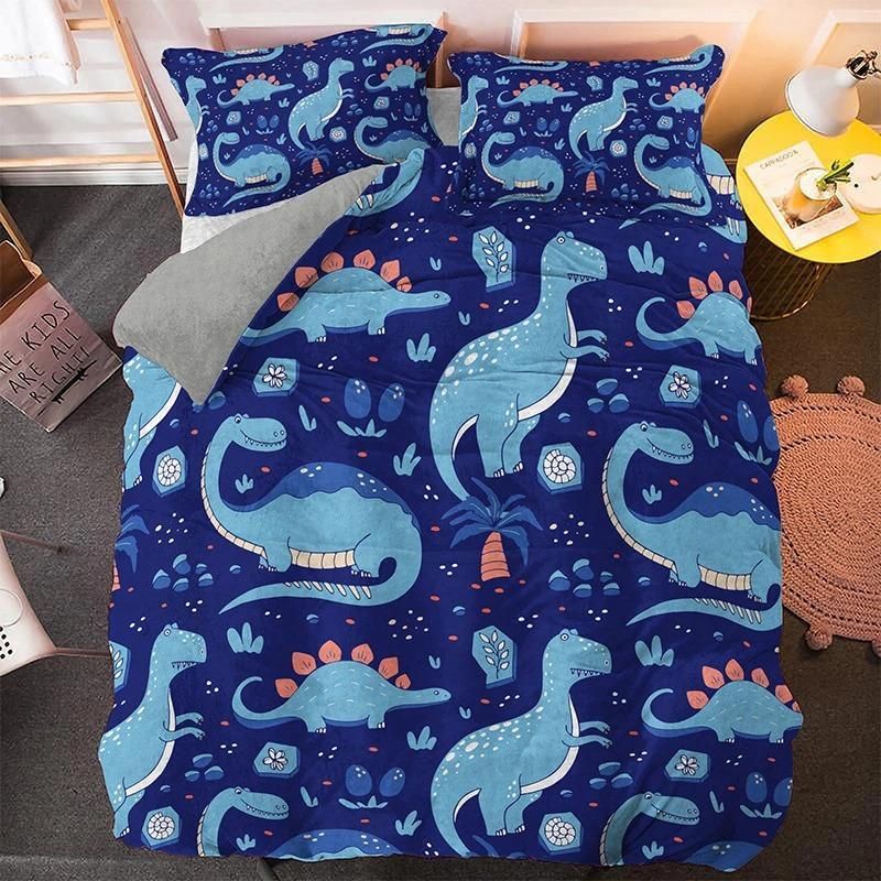 Icy Dinosaurs Blue Bedding Set