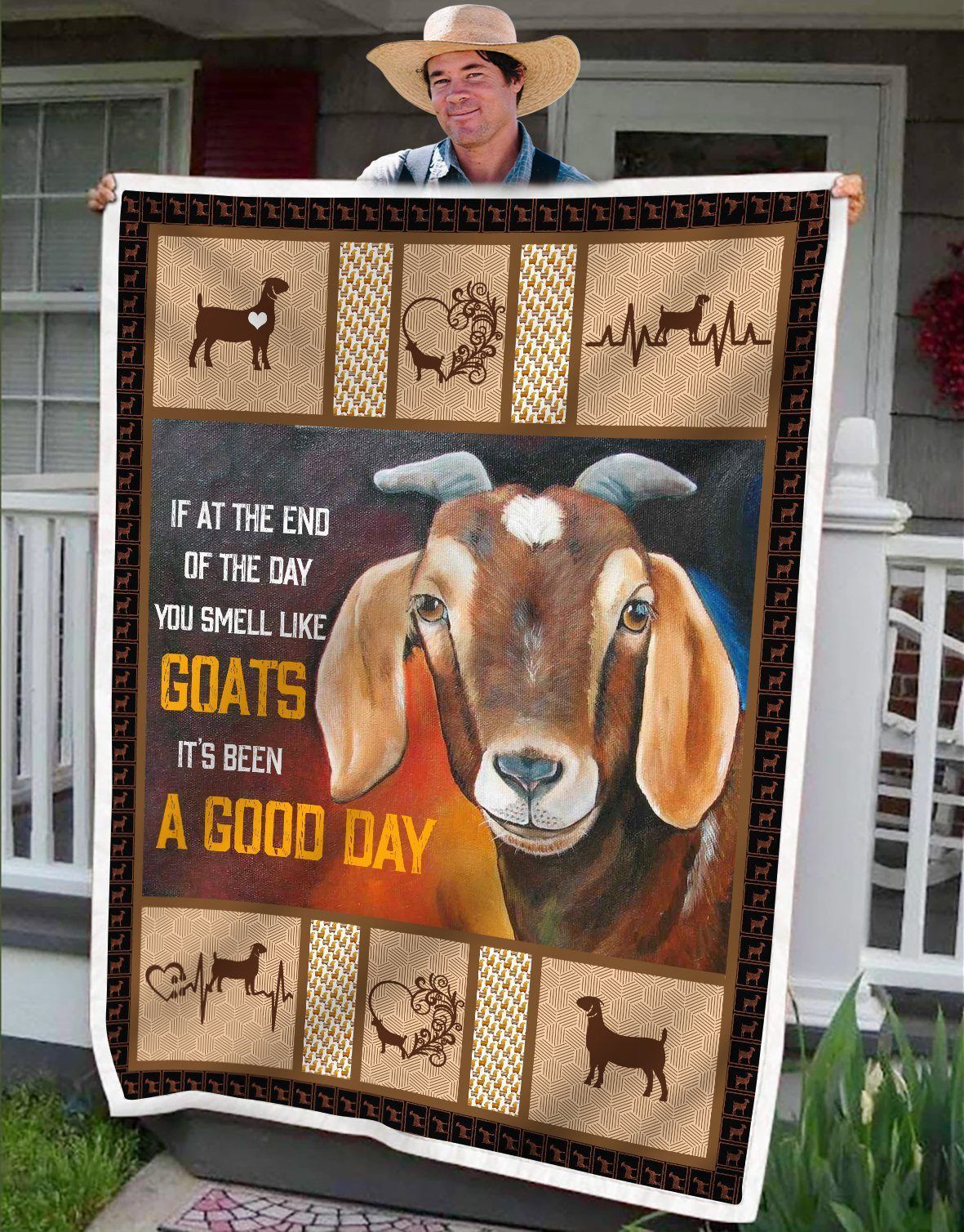 If At The End Of The Day You Smell Like Goats Blanket Giving Farmer
