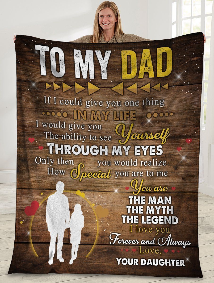 If I Could Give You One Thing In My Life Dad And Daughter Fleece Blanket