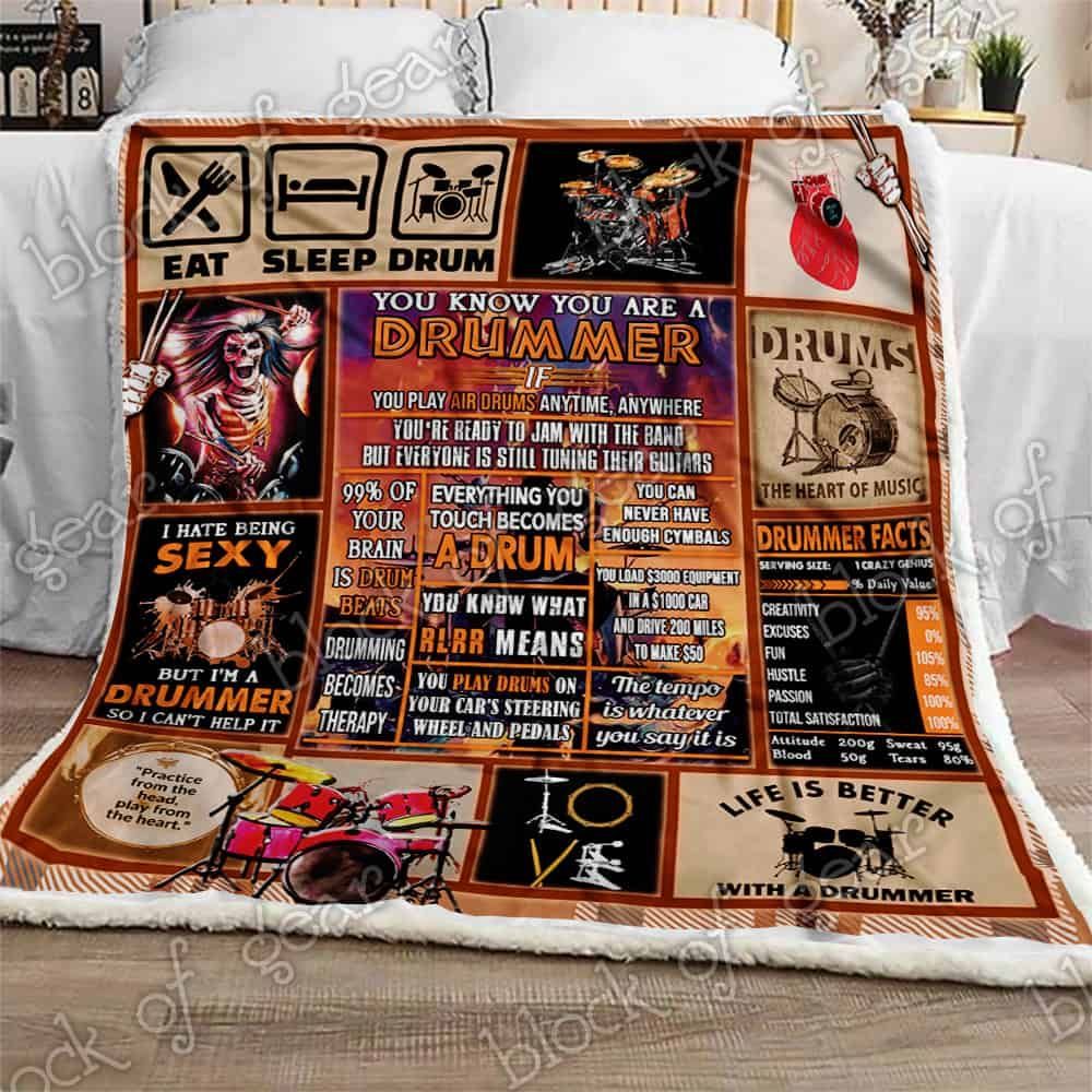 If You Are A Drummer Sherpa Fleece Blanket