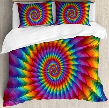 Illusion Circle Hippie Bedding Set