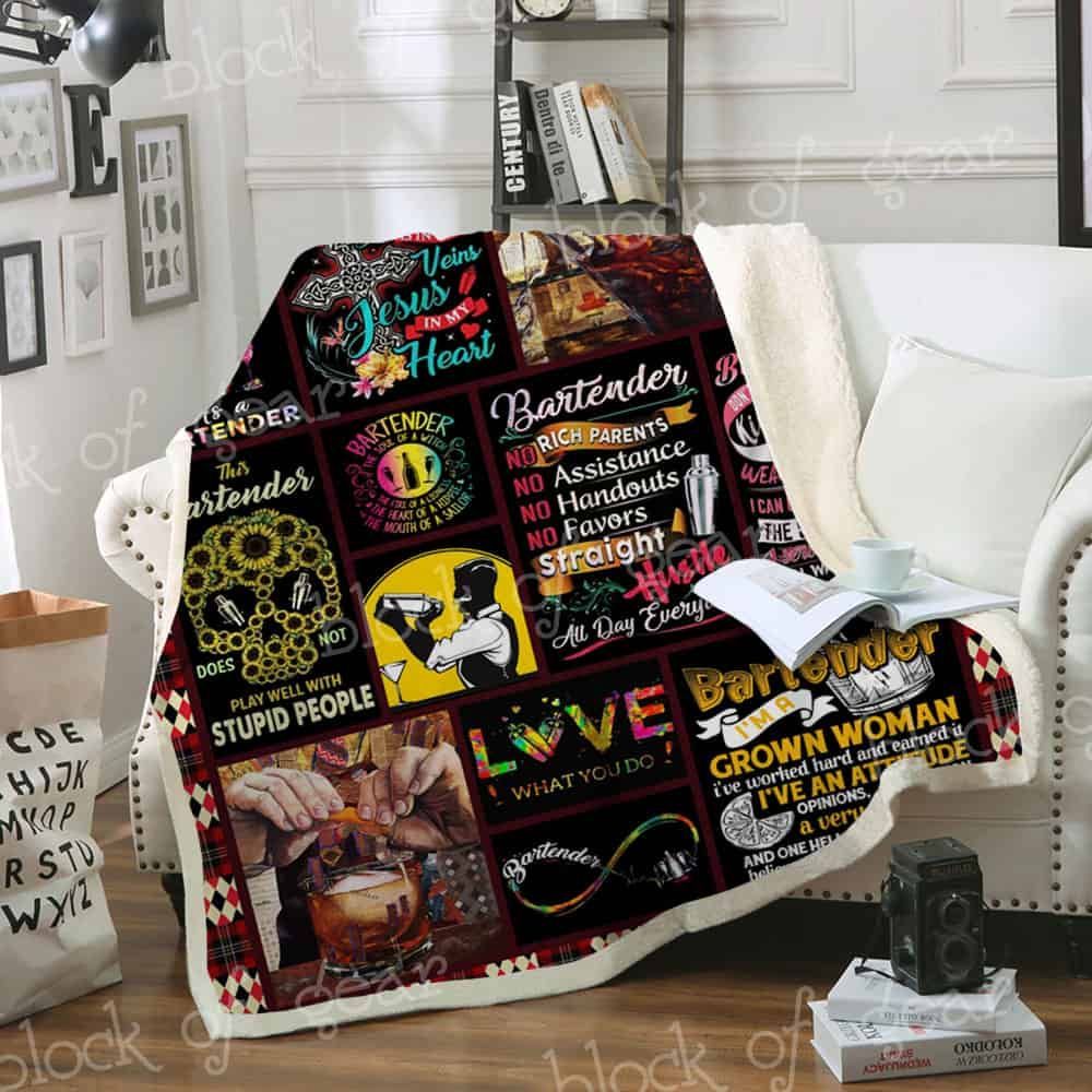 Im A Bartender Fleece Blanket