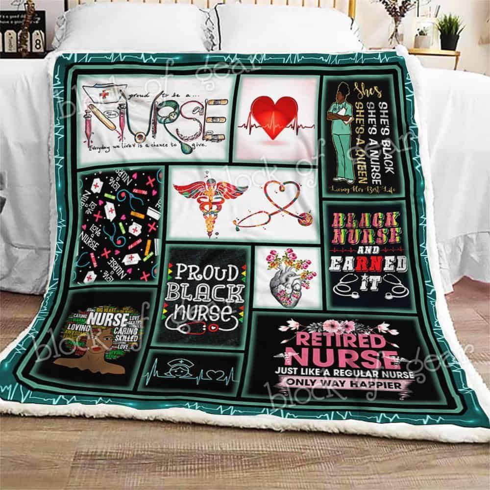 Im A Black Nurse Fleece Blanket