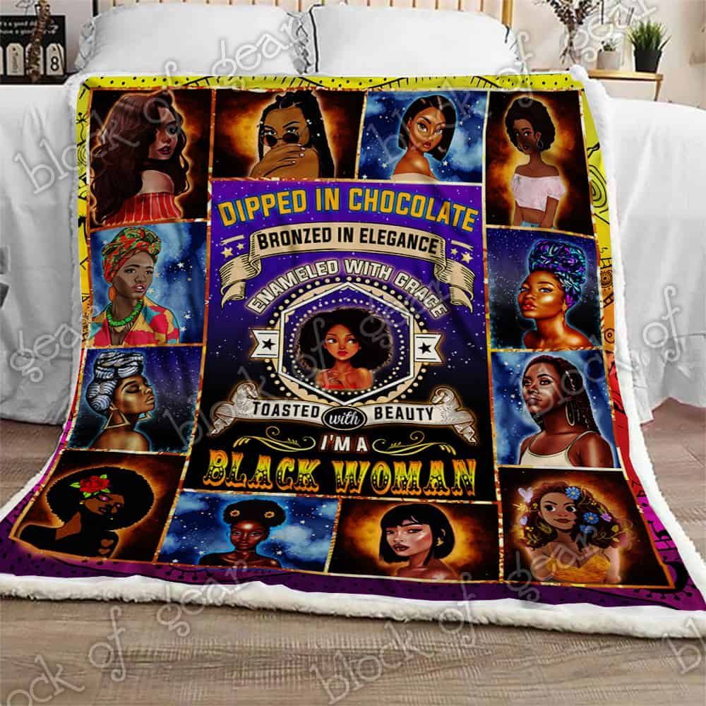 Im A Black Woman Fleece Blanket