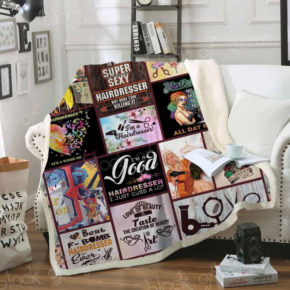 Im a hairdresser Fleece Blanket