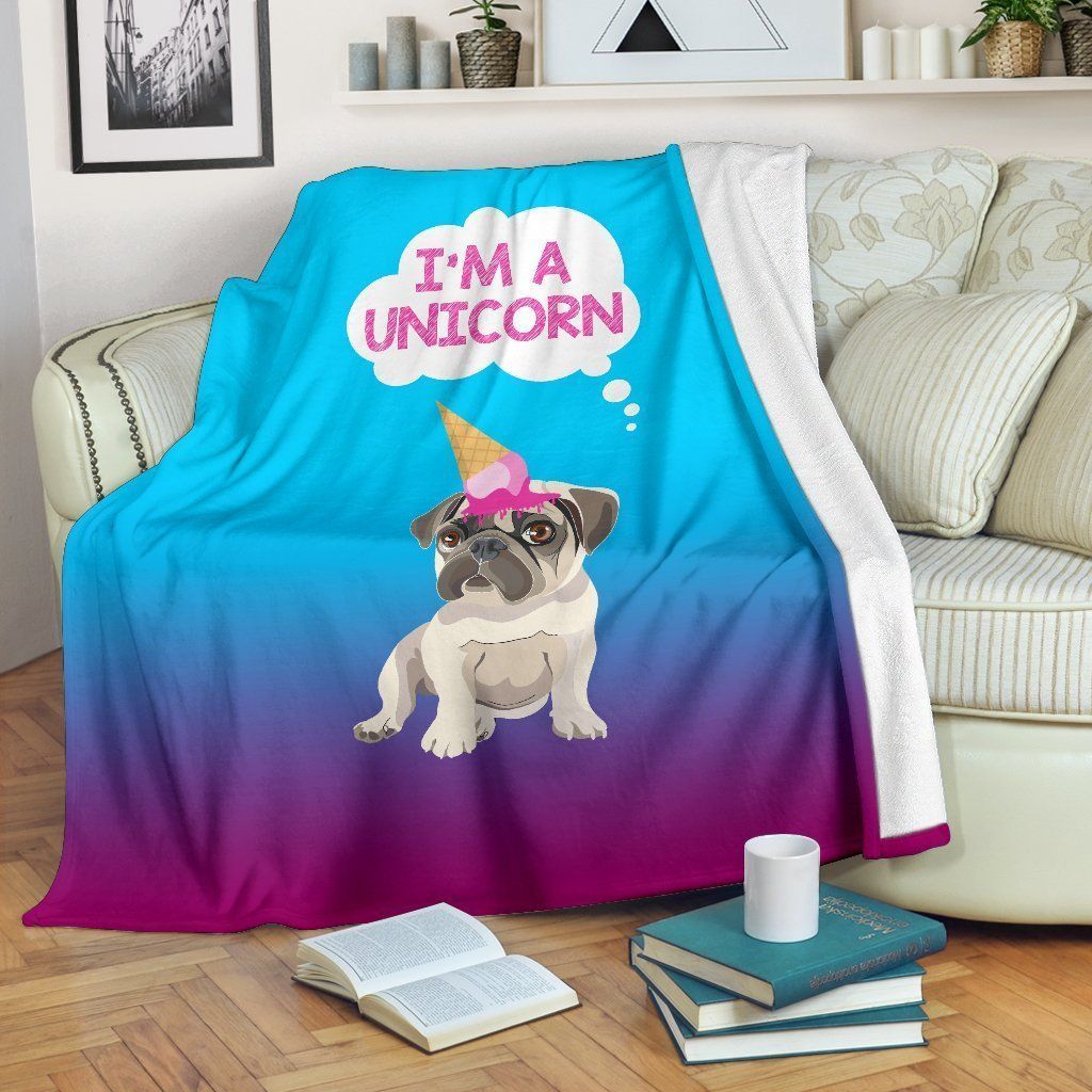 Im A Unicorn Sherpa Fleece Blanket