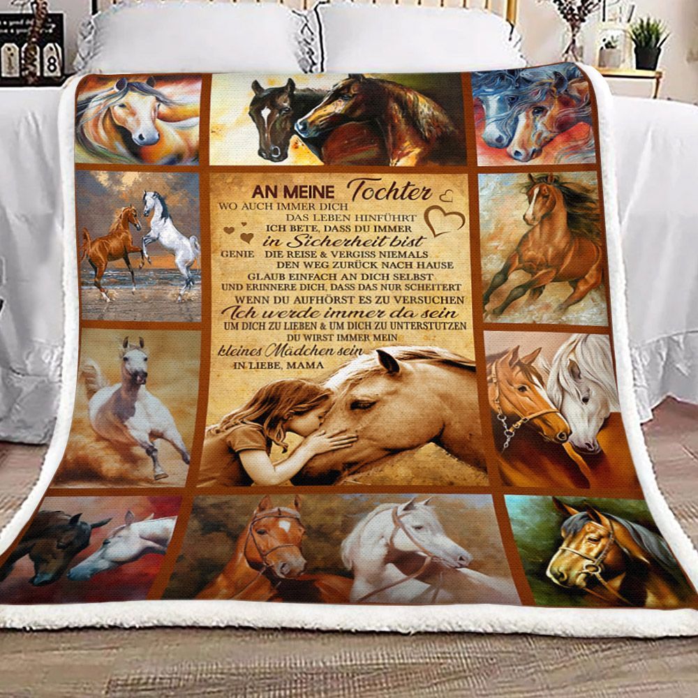 Im Always With You Horse Sherpa Fleece Blanket