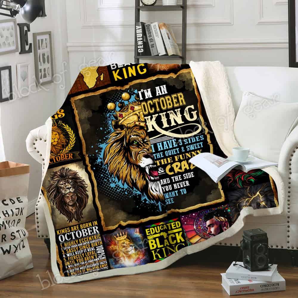 Im An October King Fleece Blanket