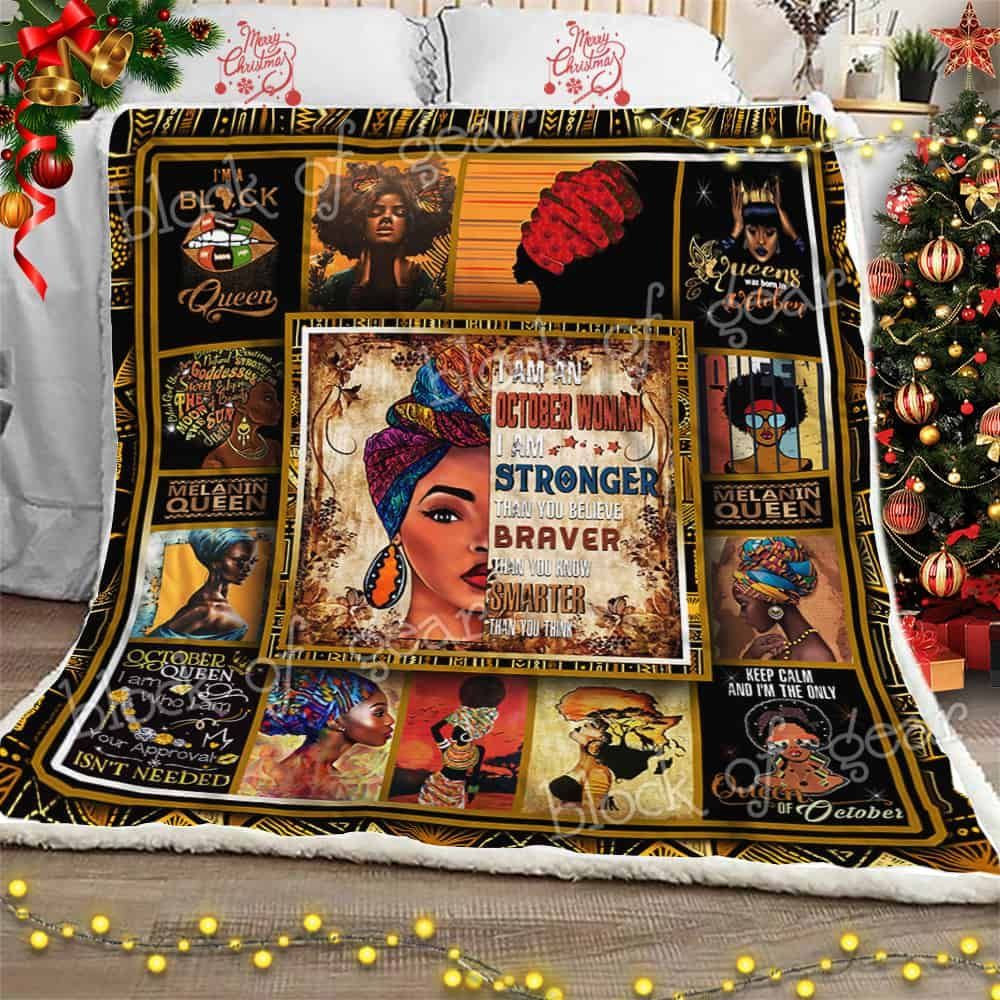 Im An October Queen Fleece Blanket