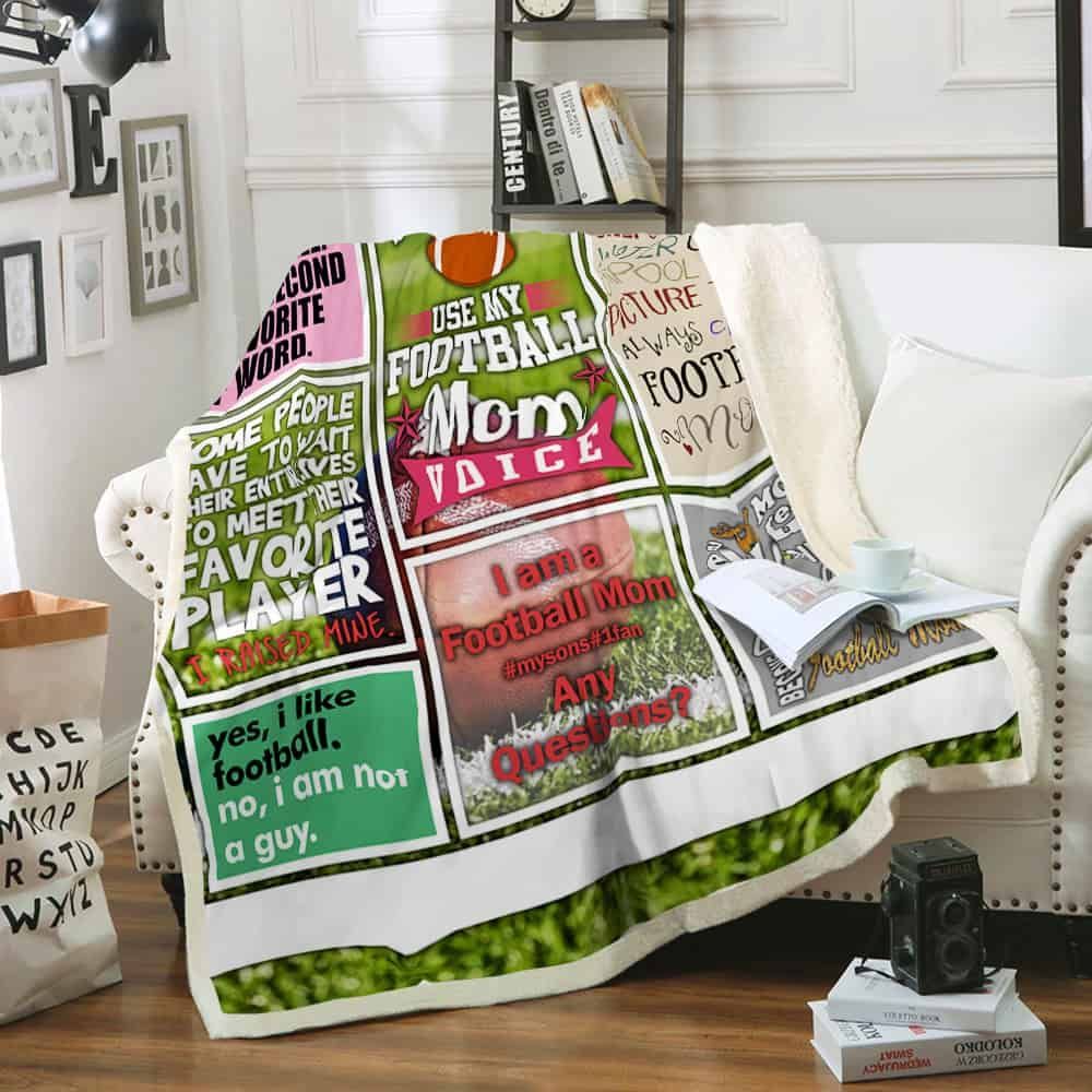 Im Football Mom Fleece Blanket