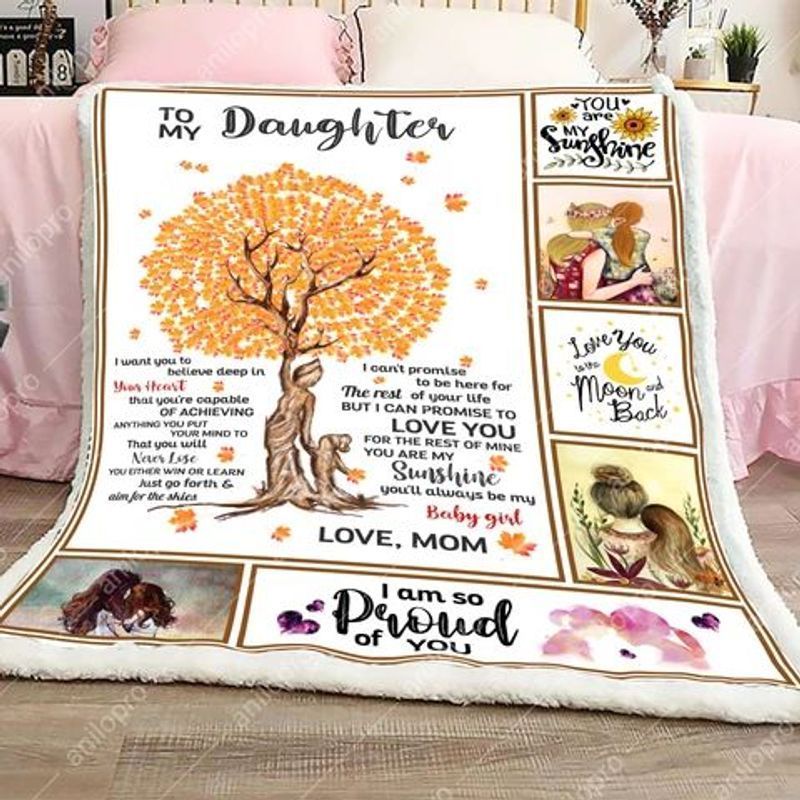Im So Proud Of You Daughter Sherpa Fleece Blanket
