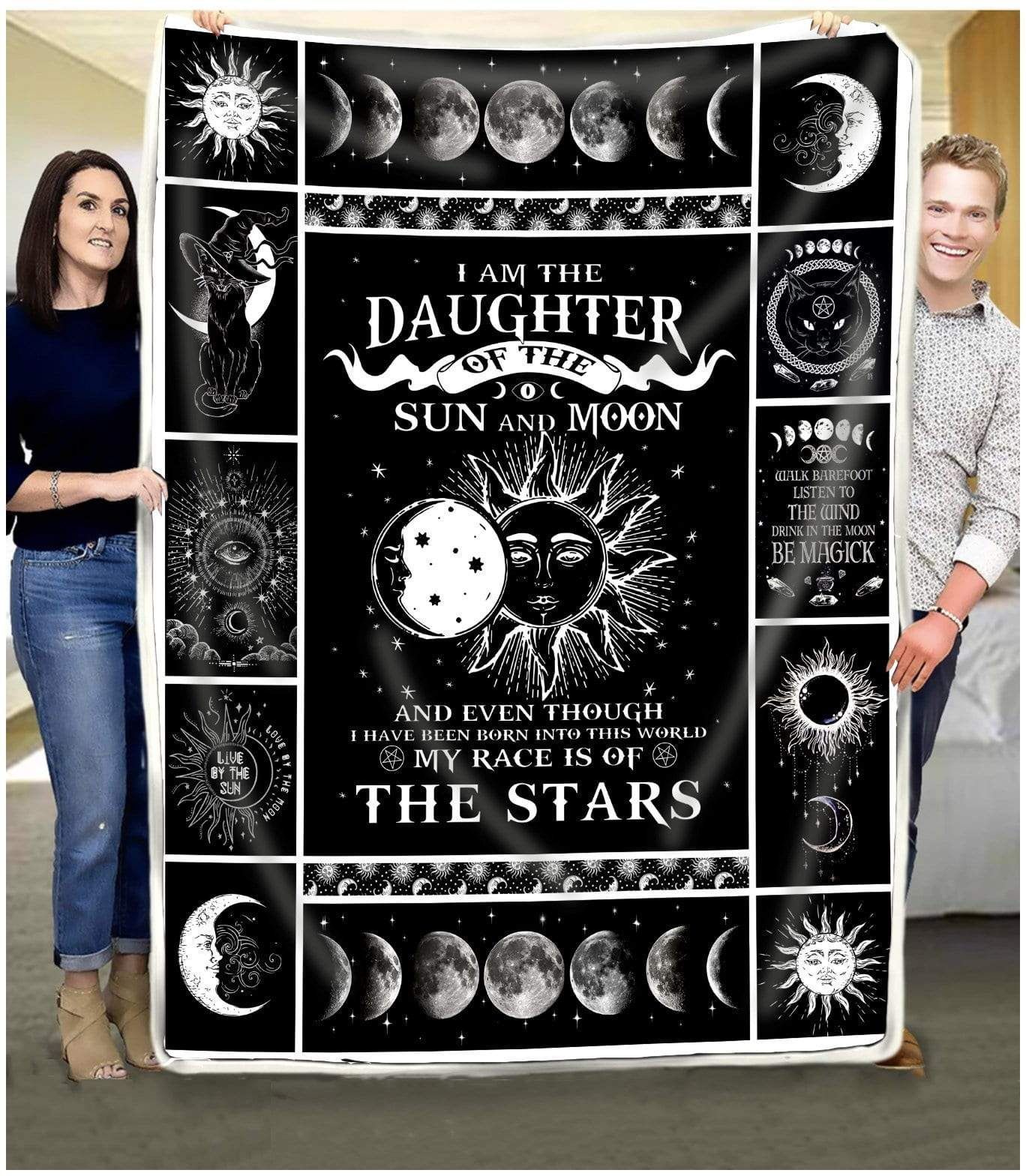 Im the Daughter of the Sun and Moon Fleece Blanket