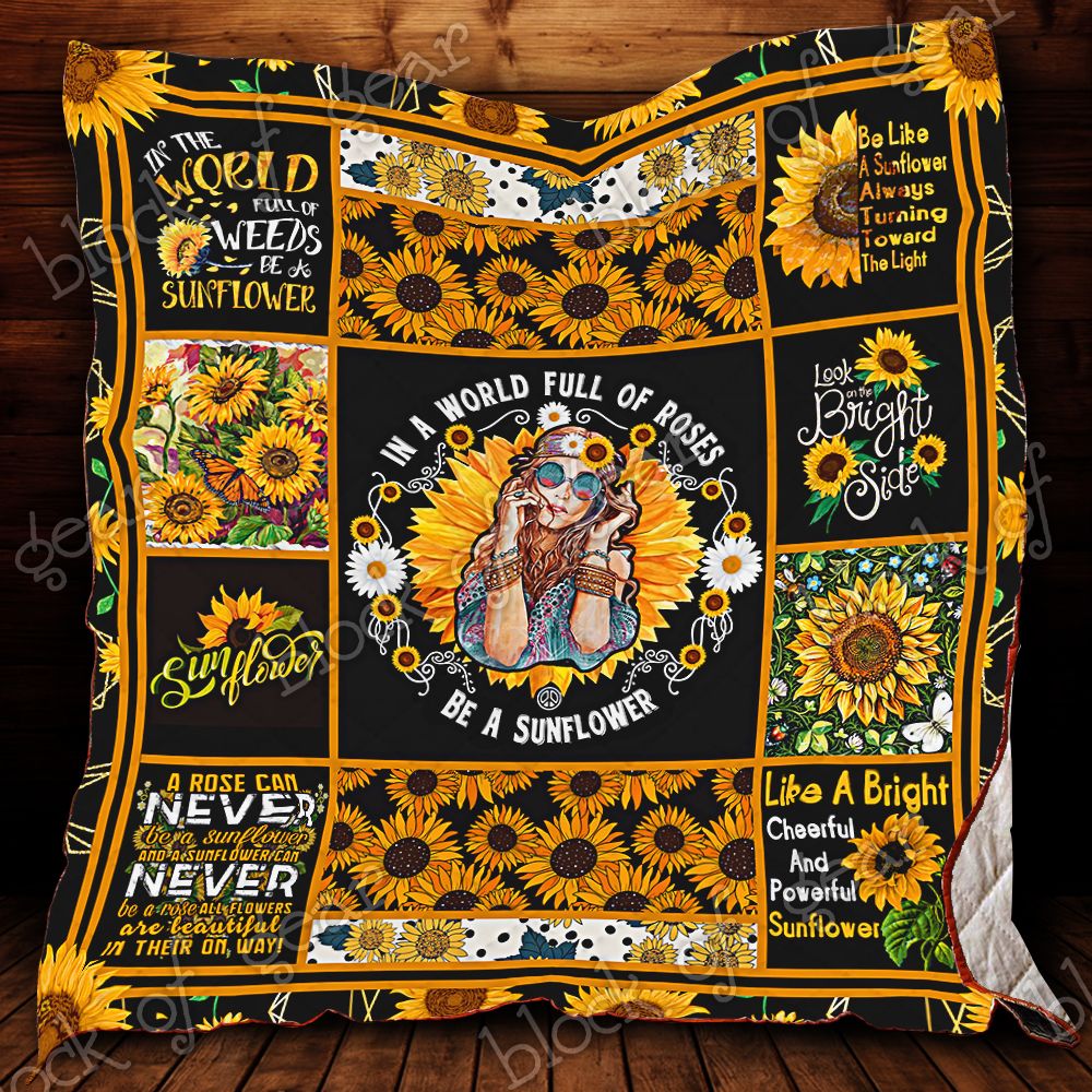In A World Full Of Roses Be A Sunflower Quilt Ct49 Dhc11122794Dd