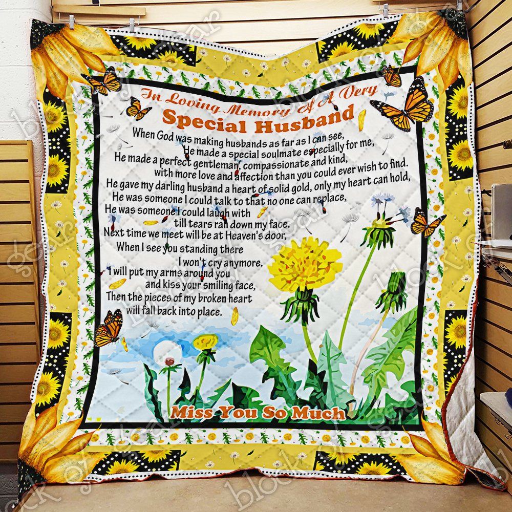 In Loving Memory Of A Very Special Husband Quilt Pn795B Dhc11124209Dd