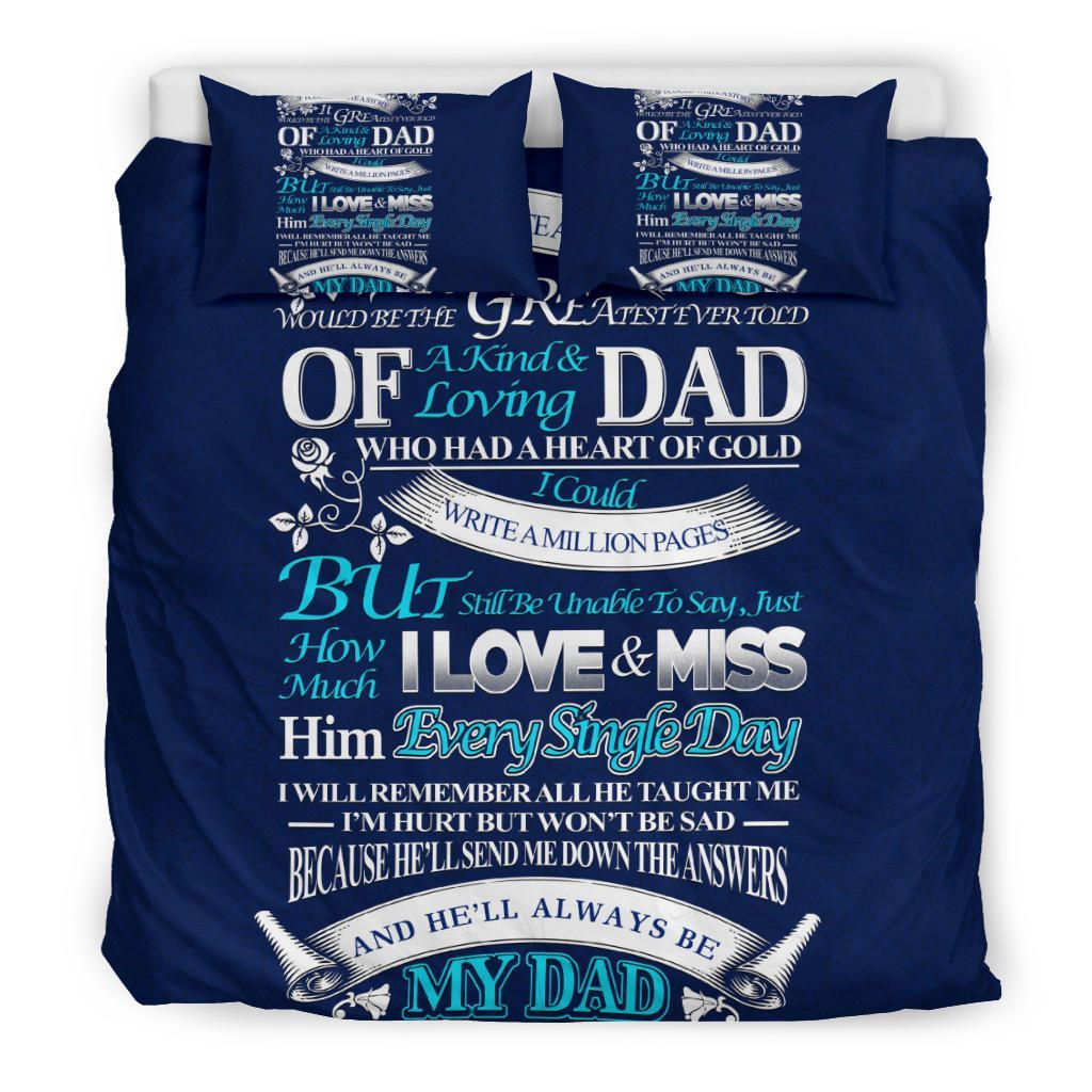 In Memory Of My Dad Bedding Set