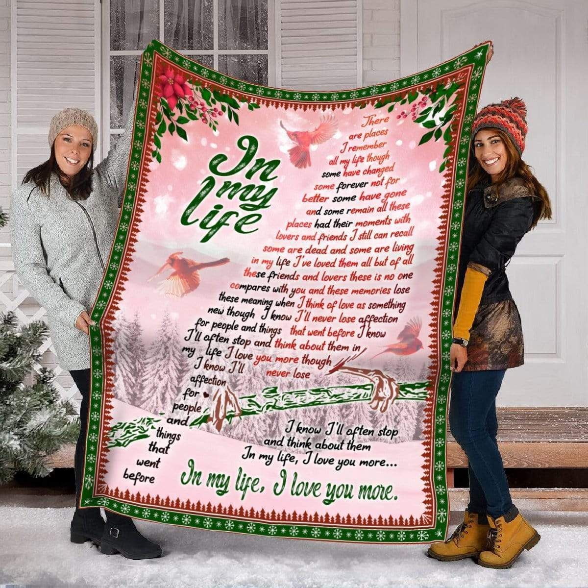 In My Life Cardinal Soft Fleece Blanket Gift