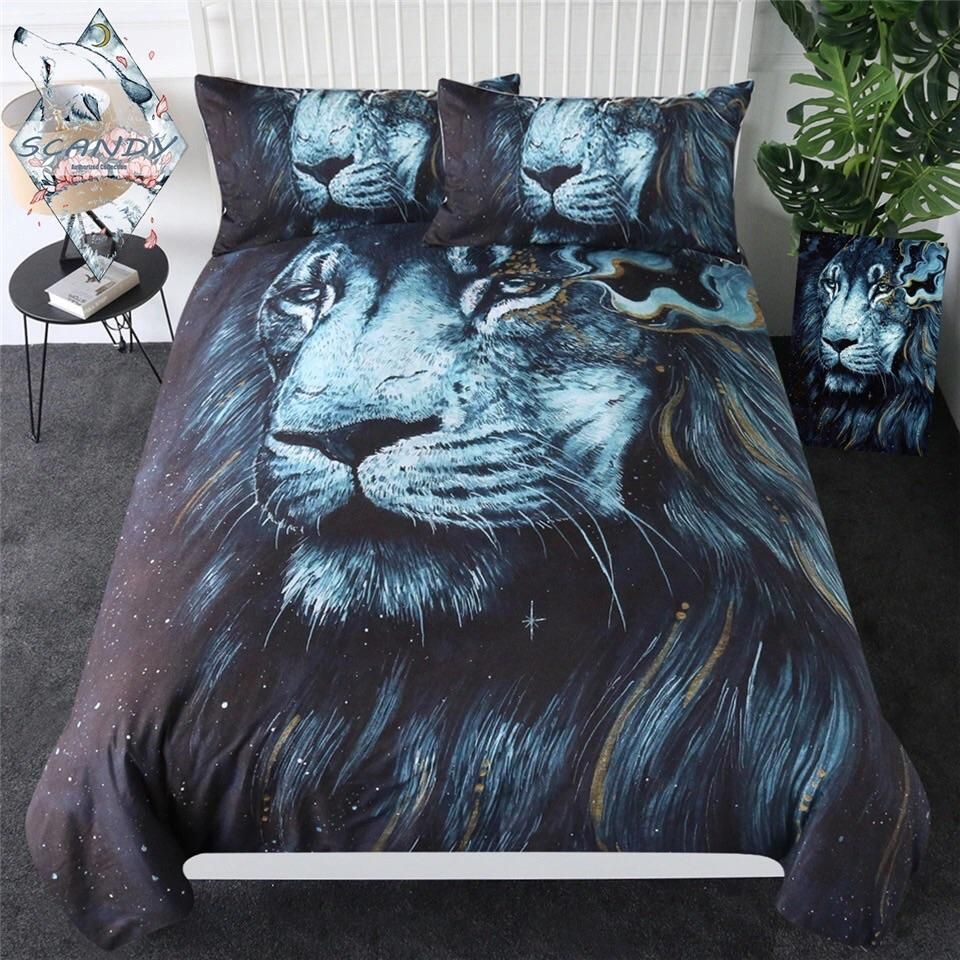 In The Darkness Lion By Scandy Girl Bedding Set