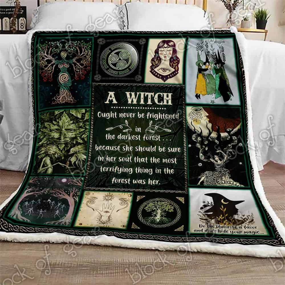 In The Forest Witch Fleece Blanket