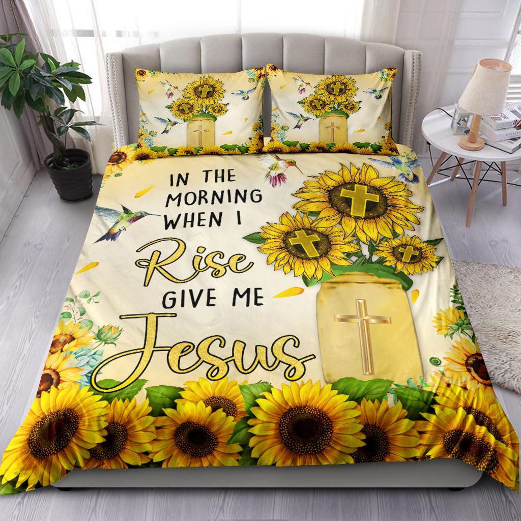 In The World When I Rise Give Me Jesus Bedding Set