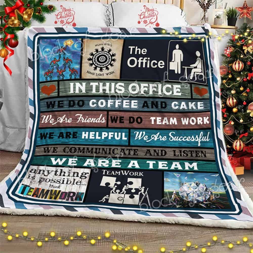 In This Office Fleece Blanket