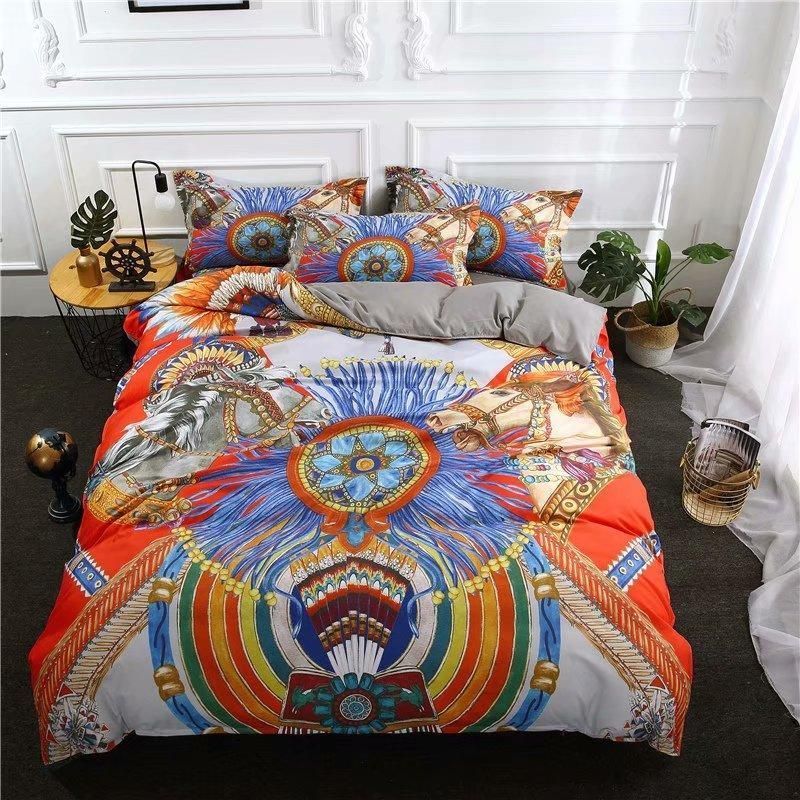 Indian Bohemian Horse Bedding Set