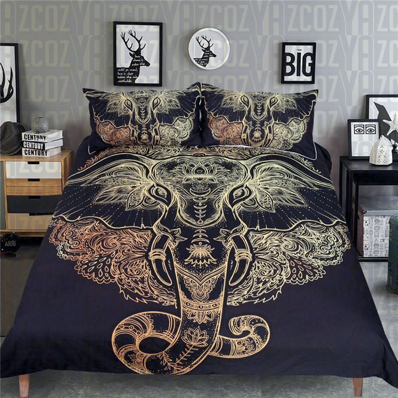 Indian God Ganesha Elephant Bedding Set