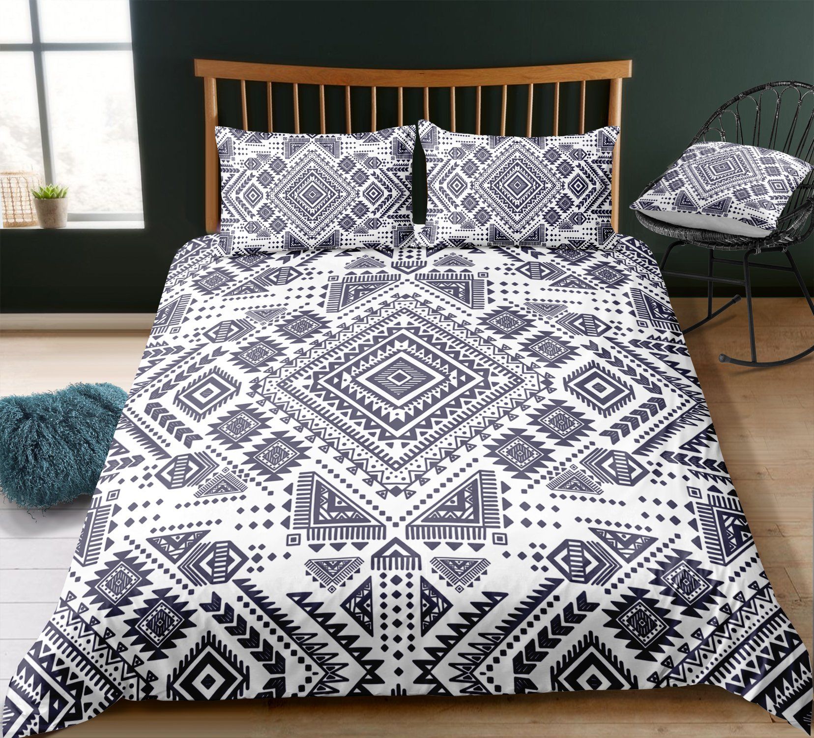 Indian Inspired Aztec Pattern Bedding Set