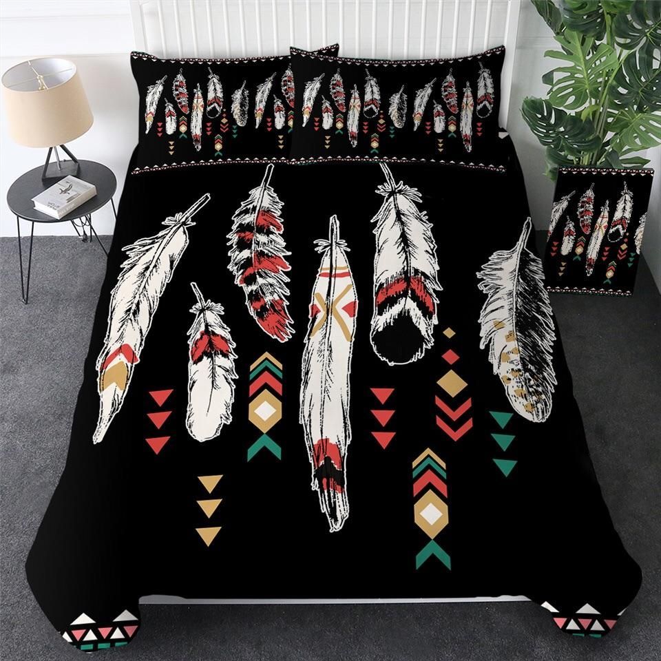 Indian Inspired Feathers Bedding Set