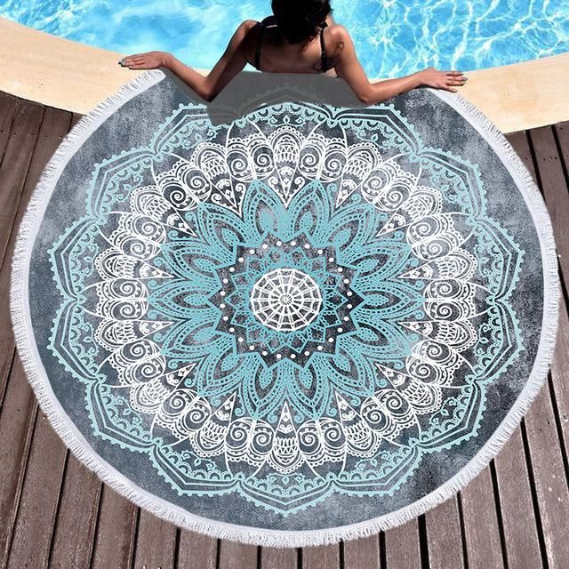 Indian Throw Bohemian Printed Round Beach Towel