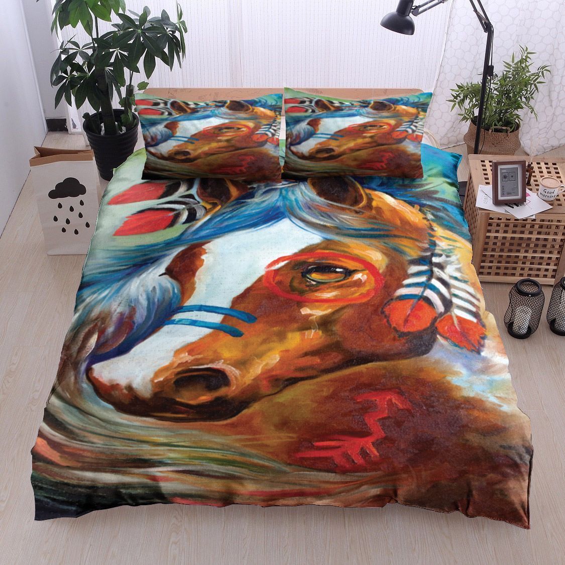 Indian War Horse Bedding Set