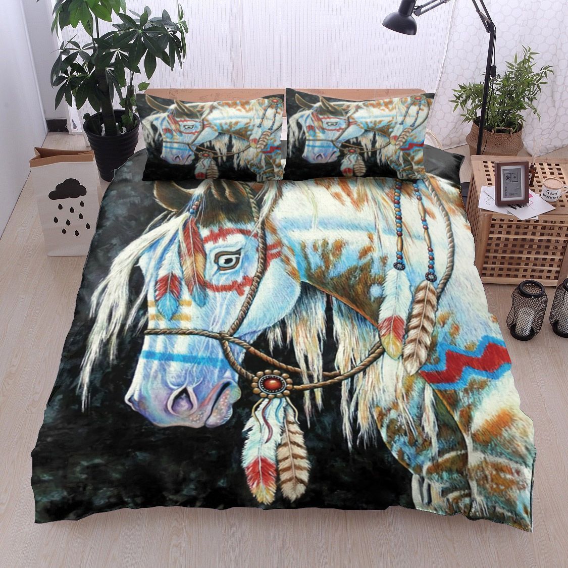 Indian War Horse Bedding Set