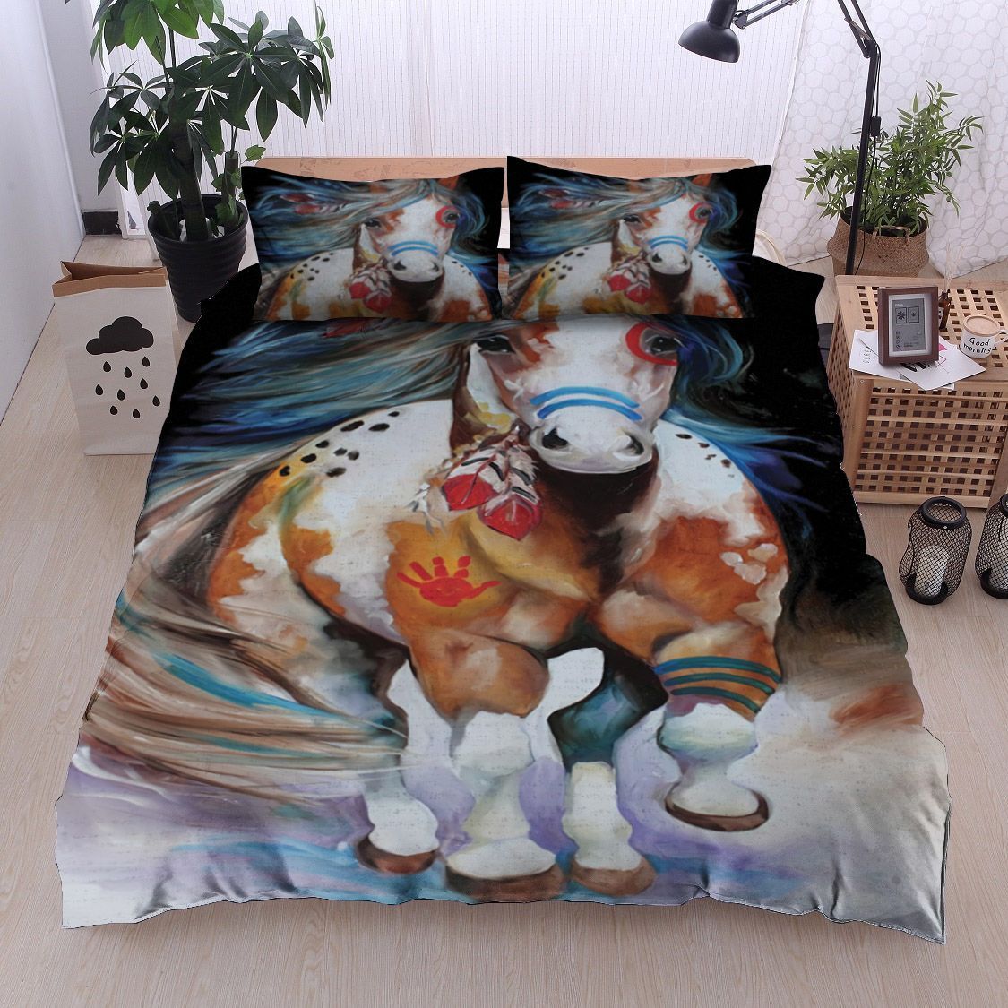 Indian War Horse Running Bedding Set