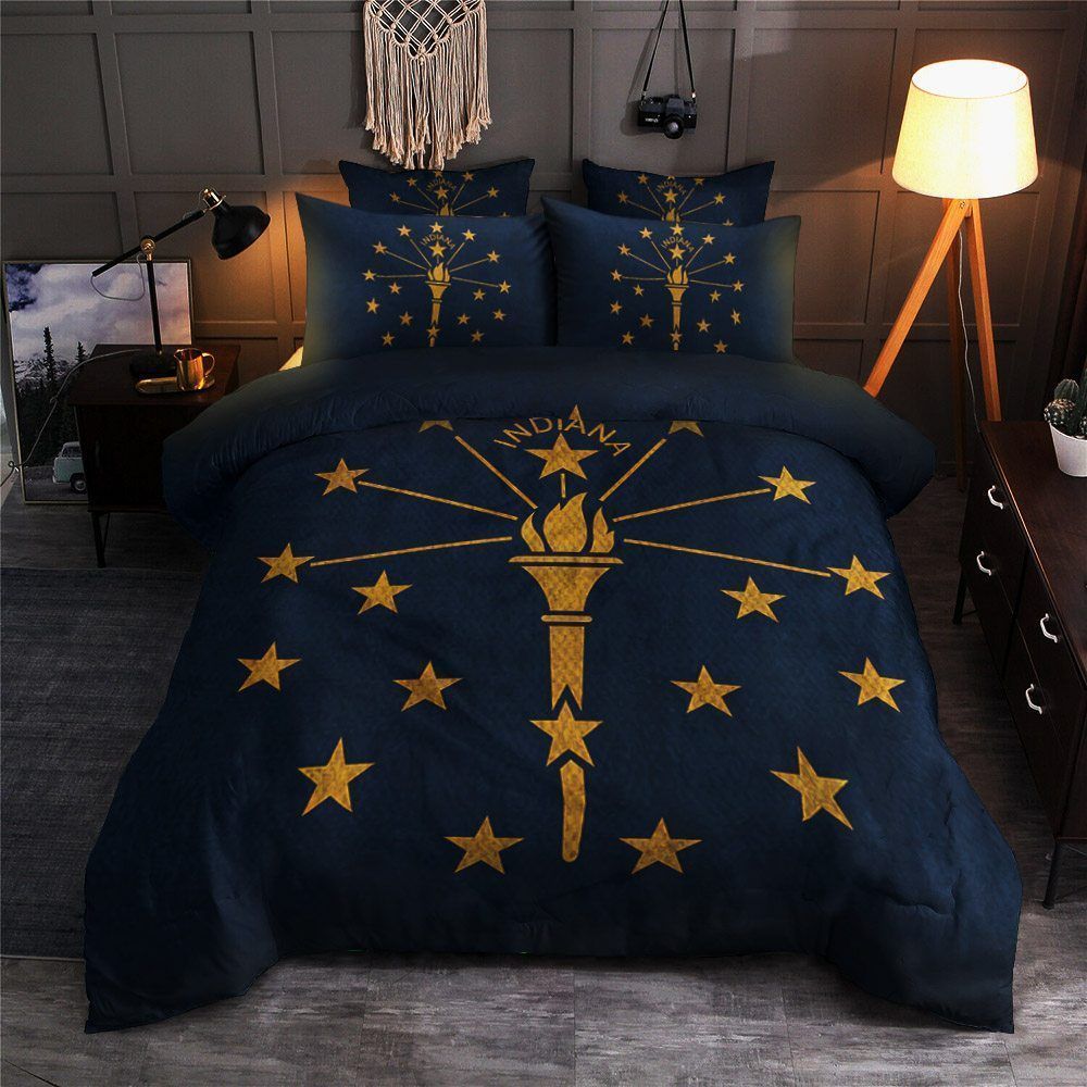 Indiana State Flag Art Bedding Set