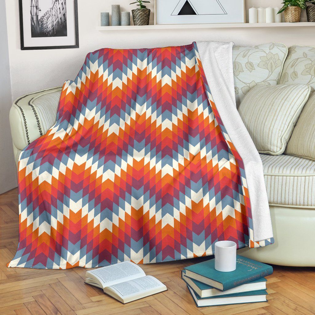 Indians Native American Navajo Aztec Pendleton Tribal Sherpa Fleece Blanket
