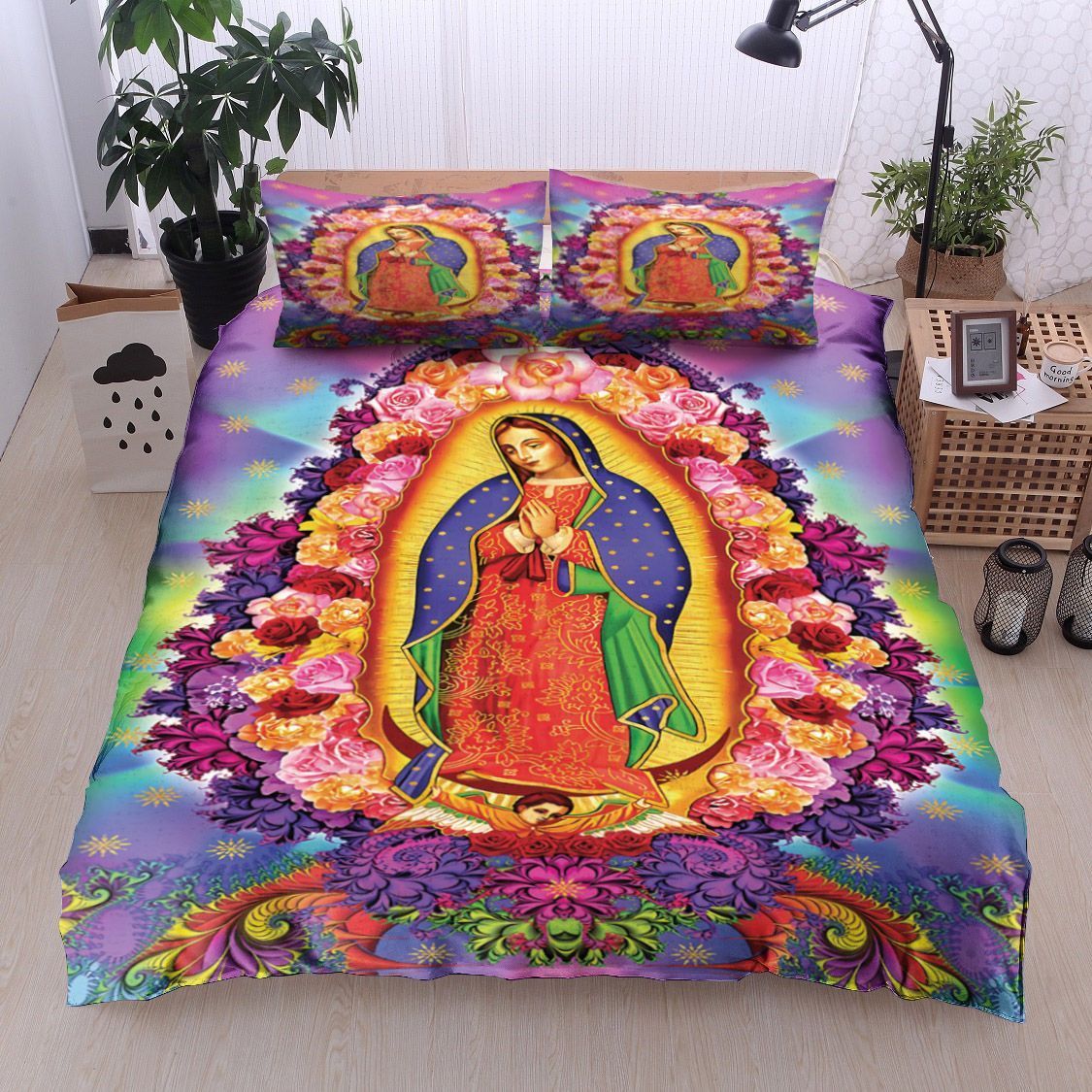 Inner Faith Rose Of Guadalupe Bedding Set