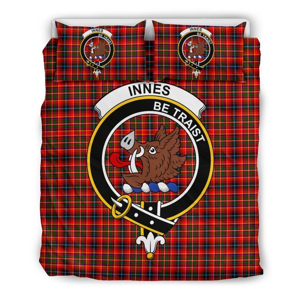 Innes Clan Badge Tartan Bedding Set