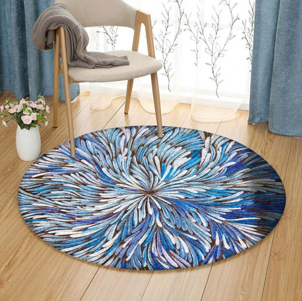 Inspired Flower Round Carpet