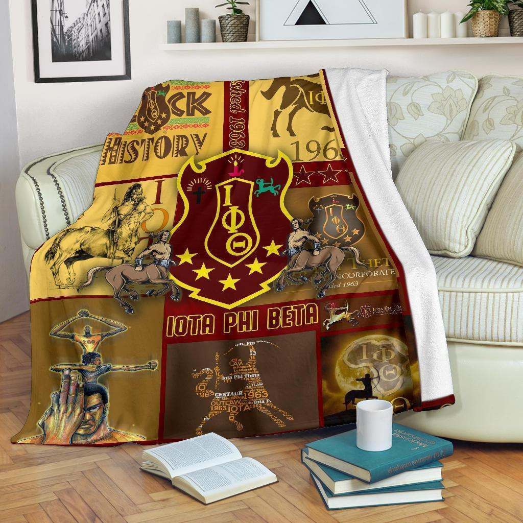 Iota Phi Theta History Sherpa Fleece Blanket