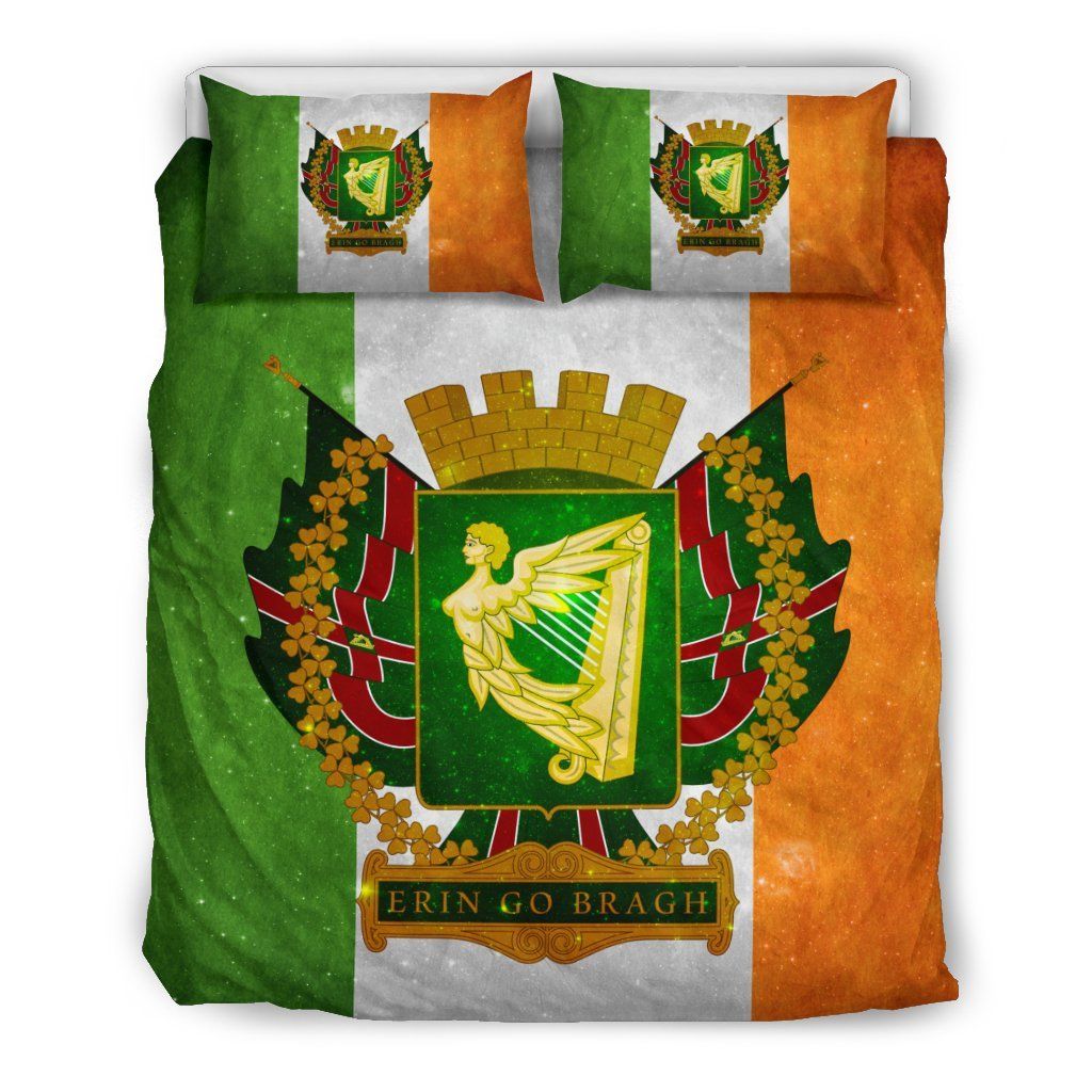 Ireland Flag Erin Go Branch Shamrock St. Patrick’s Day Bedding Set