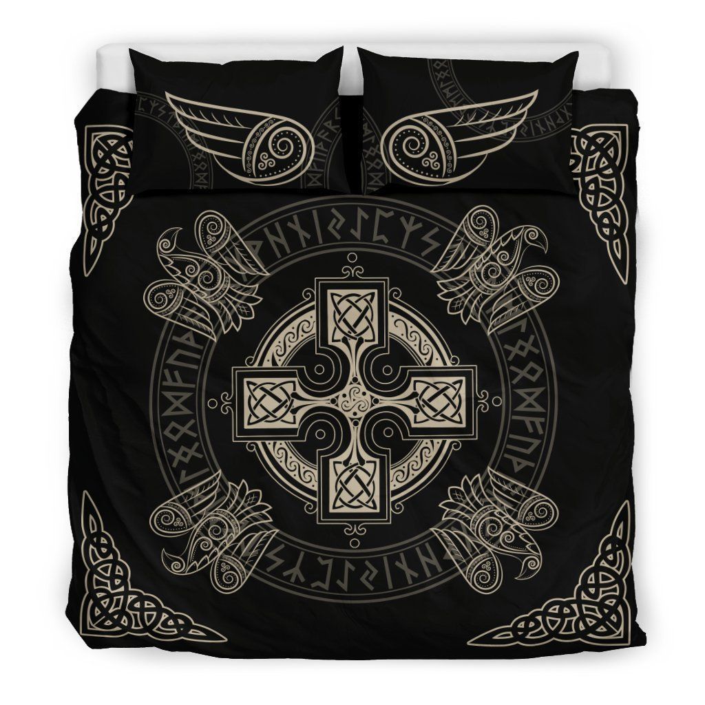 Ireland Raven Celtic Cross Bedding Set