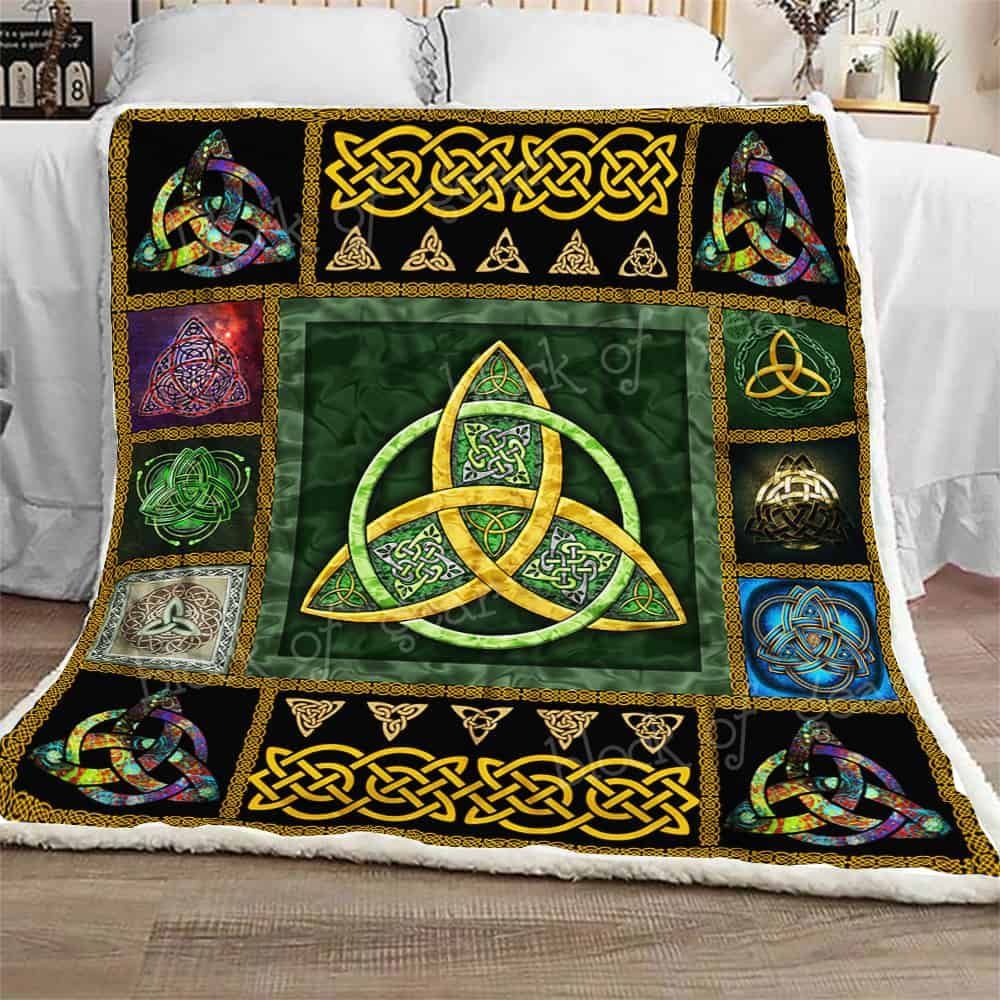Irish Celtic Sherpa Fleece Blanket