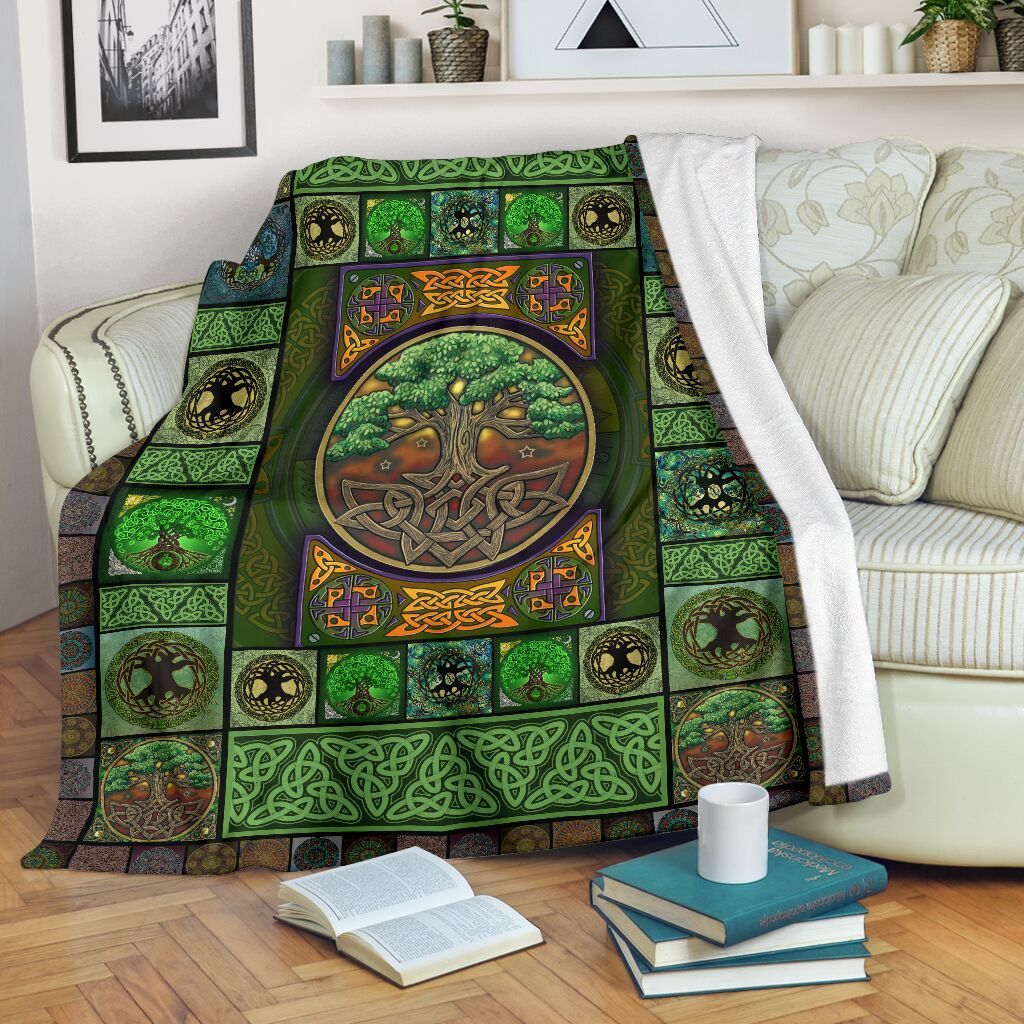 Irish Celtic Pre Sherpa Fleece Blanket