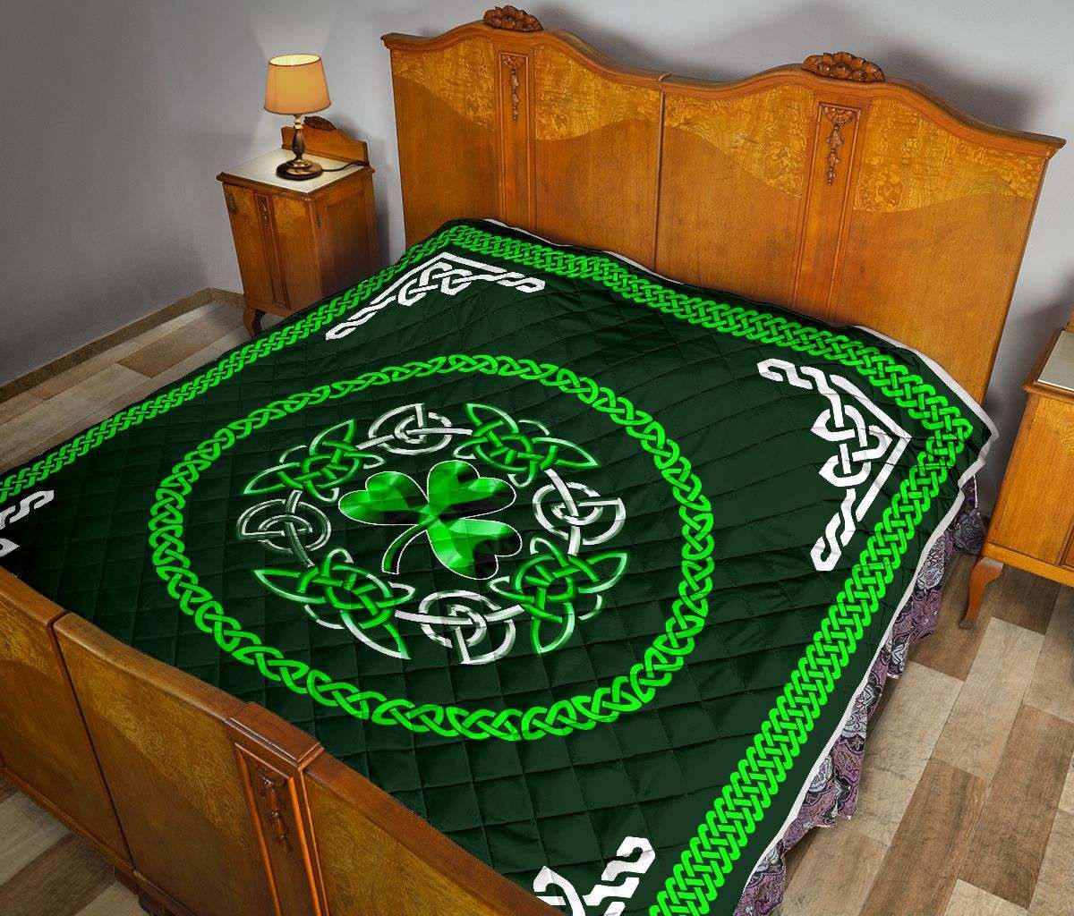 Irish celtic shamrock Quilt DHC281111396DD