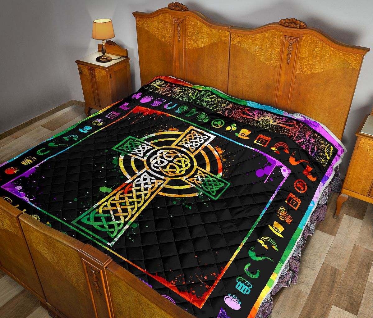 IRISH CROSS ART COLOR QUILT DHC281111392DD