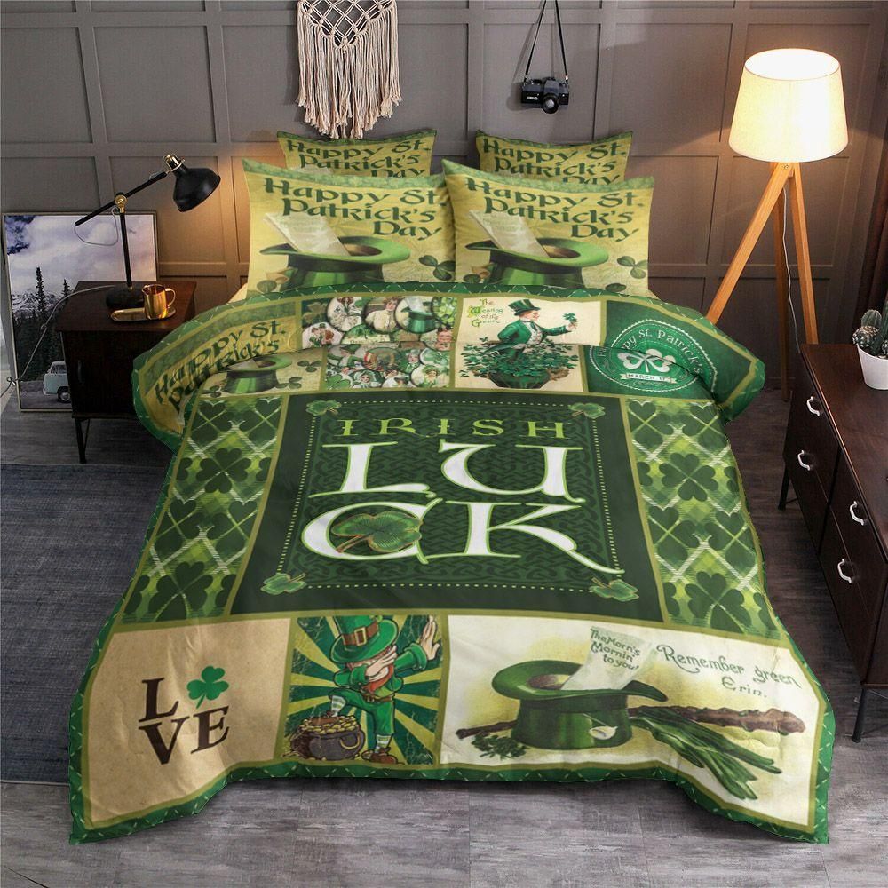 Irish Luck Green St Patrick’s Day Bedding Set